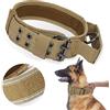 AKOFIC Collare Tattico Cane Regolabile con Maniglia di Comando, Collare per Cani Militare in Nylon con Fibbia in Metallo, Imbottito Riflettente Collare per Cani di Taglia Media e Grande Addestramento