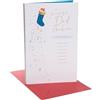 UK Greetings Biglietto di Natale per papà, motivo: calza blu