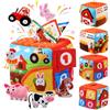 LEADSTAR Giochi Montessori Neonato 6-12 Mesi Montessori, Giocattolo Sensoriali Scatoletta Interattiva in Tessuto con 7 Peluche Interattivi e 3 Tessuti, Regalo Neonato Bimbo Bimba 6 9 12 18 Mesi