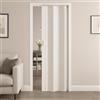 PALUPLUS Porta a Soffietto in ABS di colore Bianco Ultra Sottile, Misura 215x82 cm, Spessore 0,6 mm, Senza Serratura, Chiusura Magnetica, Porta Interna con Maniglia -2735F