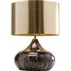 Kare Design lampada da tavolo Mamo Deluxe, marrone/oro, abat jour, lampada per scrivania, lampada decorazione, lampadina non inclusa, 41x30x30 cm (A/L/P)