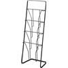 YAMAZAKI 6513 TOWER Magazine Rack with 4 Pockets, black, Steel, 25 x 18 x 71 cm