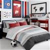 Comfort Spaces Comfort spazi lenzuolo in un sacchetto Consolatore set Colin cara Twin XL Red/Grey