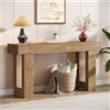 Tribesigns Tavolo consolle lungo 160 cm, divano rettangolare dietro il divano, tavolo da fattoria per ingresso, corridoio, soggiorno (naturale)