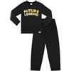 thepyjamafactory Pigiama lungo in cotone per ragazzi Future Legend, Nero , 7-8 Years
