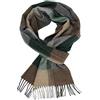 Rotfuchs Sciarpa sciarpa uomo sciarpa invernale sciarpa calda e morbida lana check multicolore Made in Germany (30 x 185 cm, verde grigio beige)