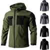 WOXIHUAN Giacca a Vento Impermeabile Uomo Esterna Antivento Abbigliamento da Lavoro Aggiungi Spessa Giacca Maniche Lunghe Cappotto Cerniera Integrale Jacket Autunno Inverno Caldo Giubbotto da Montagna