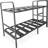 Homey - Letto a castello rinforzato completo di ringhiera e scala metallica, struttura 40 x 30 mm con doghe larghe anti - rumore, 90 x 190