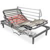 Homey - Letto elettrico articolato Flexipro con 5 piani e struttura rinforzata + set di corrimano apribili - Ergonomico, affidabile e silenzioso, motore tedesco, 105 x 200