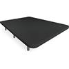 Somnia Descanso - Base imbottita 3D rinforzata, grande stabilità con 5 barre di rinforzo 6 gambe metalliche filettate da 25 cm, 135 x 180, grigio scuro