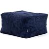 icon Amara Poggiapiedi, Pouf Poltrona per Adulti con Riempimento Inclusa, Tessuto Velluto a Coste, Piccola Pouf Sacco, Sgabello, Camera da Letto, Soggiorno, Mobili per il Soggiorno, Marina Blu