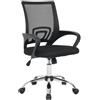 SHIITO | Sedia da ufficio | Ergonomica con ruote in nylon con rete traspirante di colore nero | Modello Aitana - 96 x 48 x 59 cm