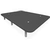 DUÉRMETE ONLINE - Base rivestita 3D extra resistente con grande stabilità e 5 barre trasversali + 6 gambe metalliche filettate da 25 cm, 135 x 200, grigio scuro