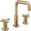 Delta Rubinetto Nicoli Rubinetto da bagno diffuso a 3 fori, rubinetto da bagno in oro, rubinetto per lavabo da bagno, gruppo di scarico, bronzo champagne 35894LF-CZ