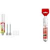 Fischer FILL & FIX Ripara fori Tasselli e Fissaggi su Muro e Legno, Siringa Colla di Montaggio, Include 4 Tasselli a Rete, 51098 & Stucco Veloce NTJH con Spatola Integrata per Coprire Fori e Crepe