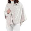 BIANCHERIAWEB Poncho Felpa Plaid Coperta Retro Agnellato Sherpa Inverno Caldo Dis. Maglia Poncho Dove