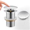 ACCA 3 Piletta Lavabo Bagno, Tappo Lavandino Bagno Pop Up Scarico Lavello Doccia Vasca Universale Cromata Sistema Click-Clack