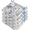 emmevi Set 4 Cuscini Sedia Cotone Con Lacci Lavabili Morbidi Universali Coprisedia Shabby Chic Vintage