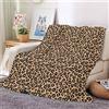 ENEN Coperta Invernale in Pile di Flanella, Coperta Fluffy Super Morbida Comfort Copridivano di Microfibra Tutte Le Stagioni per Letto Matrimoniale e Divano (150x130,Stampa Leopardo)