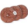 FUSL Spugna in rame antigraffio, 3 pezzi - Spugna antibatterica per una pulizia senza graffi - per acciaio inossidabile, ceramica, vetro, vetroceramica e altro - resistente e igienica