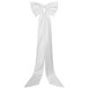CREATCABIN Fiocco Lungo in Raso Bianco Abito Sposa Grandi Fiocchi Panca Lunghe Code Grande Fiocco Staccabile Cintura Sposa Fiocco Strascico Accessori Sposa Formali Mantelle Fiocchi Abito 170x40cm