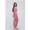 Tezenis Pigiama Lungo Micropile Stampa Devoré Donna Rosa