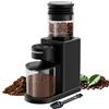 KIRAINAFLY Macina Caffe' Elettrico Bava Conica,Macinacaffè per Uso Domestico con 25 Impostazioni di Macinatura e Regolabili per Espresso,Drip e French Press,Touch Screen con Doppia Modalità,Antistatico,Nero