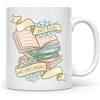 Noble & Page Book Lover Mugs - Tazza stampata a mano con scritta Just a Girl who Loves Books, per chiunque ami leggere, bella tazza stampata lucida