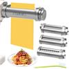 Assiduous Accessorio per pasta Bosch Mum5 Mum4, accessorio per pasta in acciaio inox SUS304, per spaghetti fettuccine, compatibile con robot da cucina BOSCH MUM5 MUM4 (set per tagliatelle)