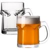 HZIYOU Set di 2 bicchieri da birra con manico, bicchieri da birra in vetro con poggiapolsi