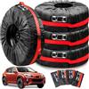 Zocipro 4 pezzi Borsa Pneumatici Auto, Copertura Della Ruota di Scorta per pneumatici da 18-22 pollici, Copri Gomme, auto Ruota Copertura per Rimorchio Camper Camion SUV (Diametro 80cm）
