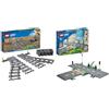 LEGO 60238 City Scambi, Set con 6 Pezzi Accessori di Rotaie per Ampliare la Ferrovia del Treno Giocattolo, Giochi Creativi per Bambini dai 5 Anni & 60304 City Piattaforme Stradali, Set di Basi