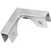 Ieron Morsetti per vetro in acciaio inossidabile L, staffe angolo retto, Clip rinforzata 5-8 mm, Argento, Montaggio parete-armadio, Staffa vetro