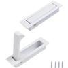 UFURMATE Maniglia a filo per porta, 2 pezzi in acciaio inox 304 spazzolato, maniglia per porta a tasca, maniglia a filo per armadio (bianco)