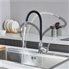 LakeBayMZC Rubinetto Lavello Cucina,Rubinetto da Cucina, con 2 tipi di getto d'acqua, cucina con beccuccio flessibile,girevole a 360°,Cromato