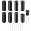 PATIKIL 5/8 x 1,6 Viti Distanziatrici per Segnali 8 Set Viti Supporto Parete Acciaio Inossidabile Montaggio Hardware Pannelli Pubblicitari Vetro Appendere Cornici Foto Acrilico Nero