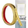 Hengrongshen Modanatura Adesiva per Pareti Oro Opaco (6M x 2CM) Facile da Tagliare e Incollare, Strisce Decorative Flessibili in PVC per Cornici, Specchi, Soffitti, Pavimenti, Armadi, Piastrelle