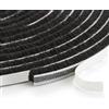 GUKOY 10M Guarnizione Spazzola, 9 mm (L) x 15 mm (S) Guarnizione a Spazzola Autoadesiva, Antipolvere, Antivento, Riduzione del Rumore, Paraspifferi Spazzola Per Porte, Finestre, Armadi, Nero