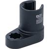 BGS 1140-22 | Bussola sonde lambda | curva | 12,5 mm (1/2) attacco doppio 4 lati | 22 mm | fessura 11 mm