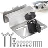 Suitedget 1 Set di Staffa Telecamera Esterna Grondaia con Testa Pan-Tilt Nera, Staffa in Acciaio Inossidabile, Compatibile con Viti da 1/4 di Pollice. Adatta per All'aperto per Eufy e Pannelli Solari per Arlo