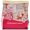 FunCakes Mix per Enchanted Cream: Crema Bianca come la neve facile da usare, molto leggera e soffice, Ottima per farcire e coprire torte o come guarnizione per cupcakes, Halal. 200 g