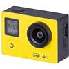Trevi GO 2500 4K Videocamera Go Sport Action Camera HD Wi-Fi, Doppio Display, Custodia Subacquea 30M, USB, mini HDMI, Micro SD, Microfono Incorporato, App Dedicata, Risoluzione 4K, Giallo