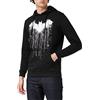 DC Comics Felpa con Cappuccio Batman Paint da Uomo, Nera (Black Blk), M UK