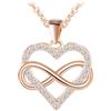 MOOFUN Collana da donna con ciondolo a forma di cuore, in argento 925, con zircone, infinito, per mamma, moglie, fidanzata, donna, donna, per compleanno, San Valentino, festa della mamma, argento
