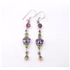 8.65 GM 925 Argento Sterling Naturale Multi Gemma Mano Orecchino Misura 6.1cm