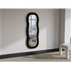 Specchio organico L. 60 x H. 160 cm in Legno di paulownia Nero - TAYLI
