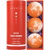 New Miuz Natural Detox Fizzing Bubble Bath Bombs Apple Cider Ginger & Lemon Essential Oils Cleanse Hydrate Skin Extra Large Handmade Relaxing Spa Gift Set for Women & Men Organic Bath Bombs