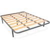 Somnia Descanso - Rete a doghe struttura 30 x 30 mm con set di gambe, finitura in vernice epossidica grigia, 135 x 190