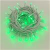 Elektronova Catena Luminosa 300 LED, 30Mt, Luce Verde, Cavo Bianco, IP65, Prolungabile, Effetto Flash, ghirlanda nataliza, negozi, balcone natale