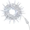 Elektronova Catena Luminosa 100 LED, 10Mt, Luce Bianca, Cavo Bianco, IP65, Prolungabile, Effetto Flash, ghirlanda nataliza, negozi, balcone